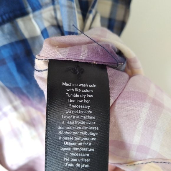 Rag & Bone Florian Plaid Shirt, Cropped, signature fish eye buttons NWOT - Picture 11 of 12